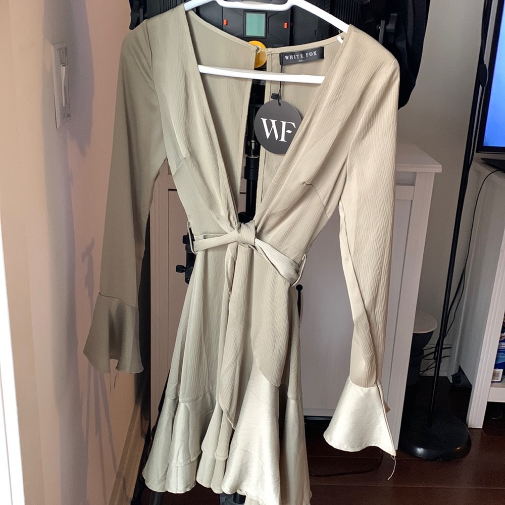 Whitefox boutique sage colored dress womens XS